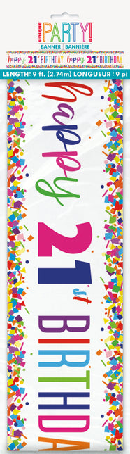 Striscione Buon Compleanno 21 Anni 2,74m