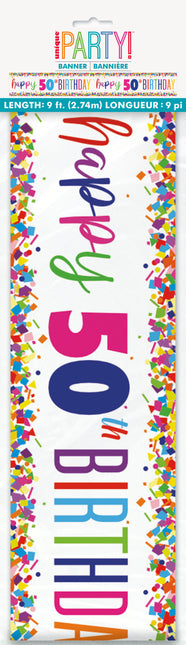 Striscione Buon Compleanno 50 Anni 2,74m