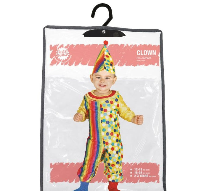 Costume da clown per bambino colorato