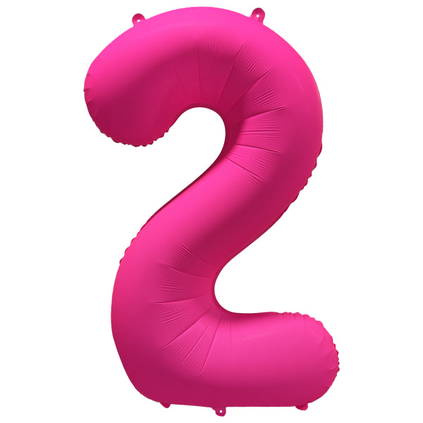 Palloncino figura 2 anni rosa neon vuoto 86 cm