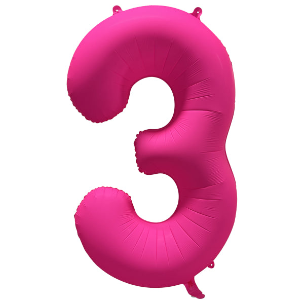 Palloncino a 3 anni Neon Rosa Vuoto 86 cm