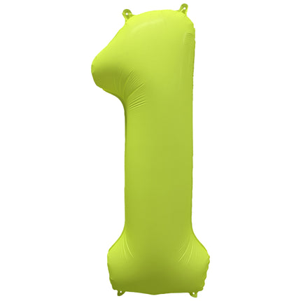 Palloncino 1 Anno Figura Giallo Neon Vuoto 86cm