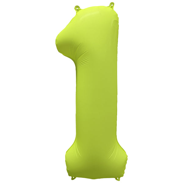 Palloncino 1 Anno Figura Giallo Neon Vuoto 86cm