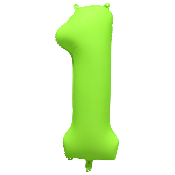 Palloncino 1 Anno Figura Verde Neon Vuoto 86 cm