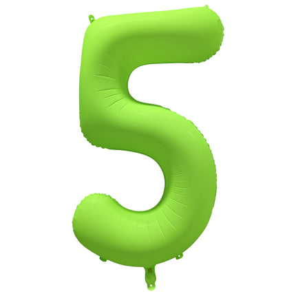 Palloncino 5 anni verde neon vuoto 86 cm