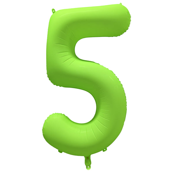 Palloncino 5 anni verde neon vuoto 86 cm
