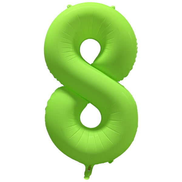 Palloncino 8 anni verde neon vuoto 86 cm