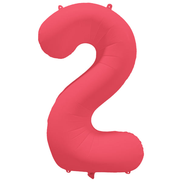 Palloncino di figura 2 anni rosso neon vuoto 86 cm