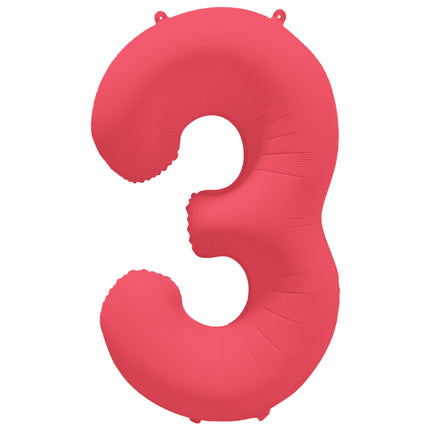 Palloncino a 3 anni con figura rossa al neon vuoto 86cm