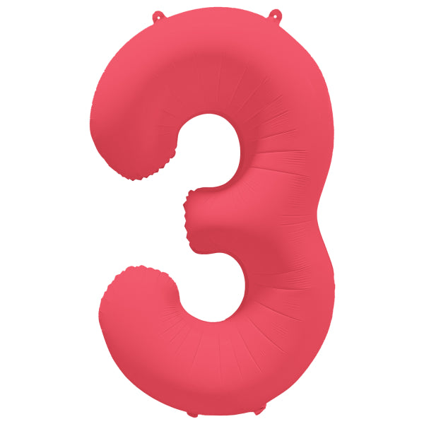 Palloncino a 3 anni con figura rossa al neon vuoto 86cm