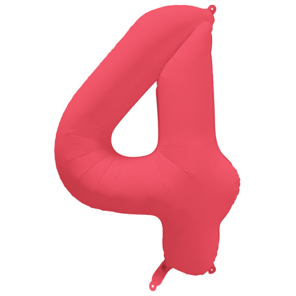 Palloncino a 4 anni rosso neon vuoto 86 cm