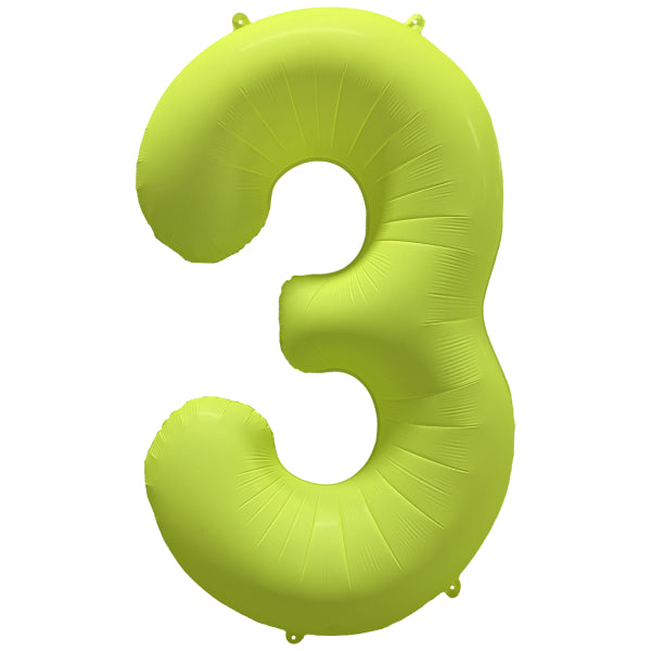 Palloncino a 3 anni Neon Giallo Vuoto 86cm