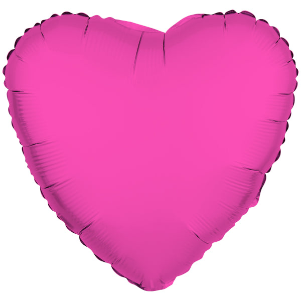 Palloncino a elio cuore rosa neon vuoto 43 cm