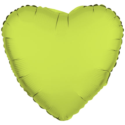 Palloncino a elio cuore giallo neon vuoto 43 cm