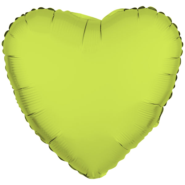 Palloncino a elio cuore giallo neon vuoto 43 cm