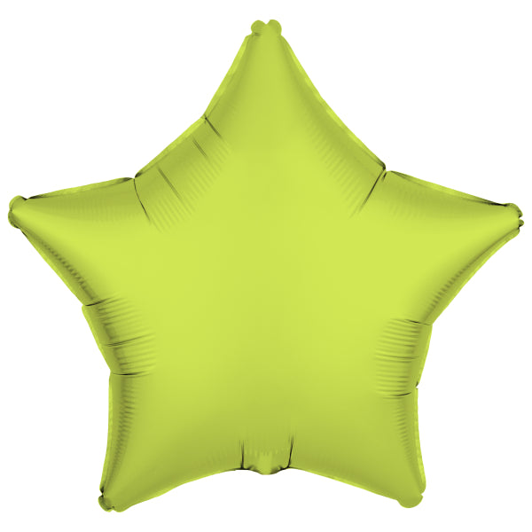 Palloncino ad elio Star giallo neon vuoto 48 cm