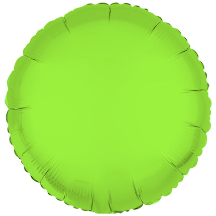 Palloncino ad elio verde neon rotondo vuoto 43 cm