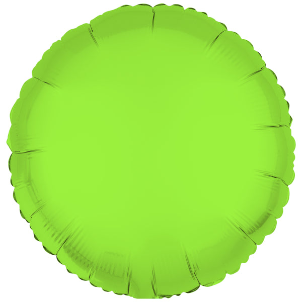 Palloncino ad elio verde neon rotondo vuoto 43 cm