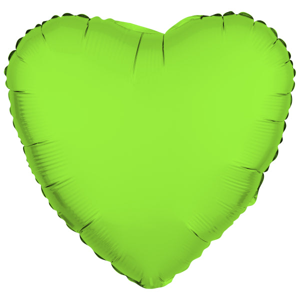 Palloncino a elio cuore verde neon vuoto 43 cm