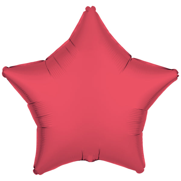 Palloncino ad elio Star Rosso Neon Vuoto 48 cm