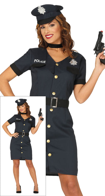Tuta della polizia da donna blu