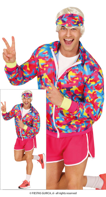 Costume Neon 80S colorato da uomo