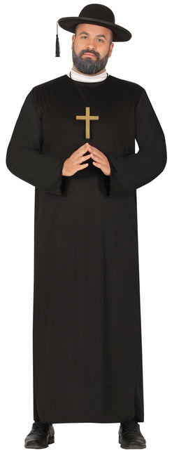 Costume da prete nero da uomo