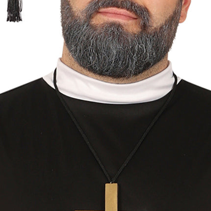 Costume da prete nero da uomo