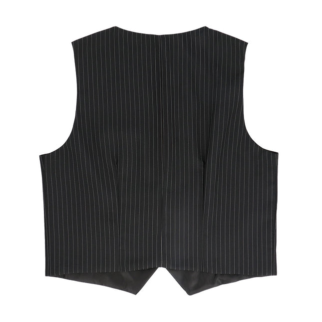 Gilet gessato nero (L/XL)