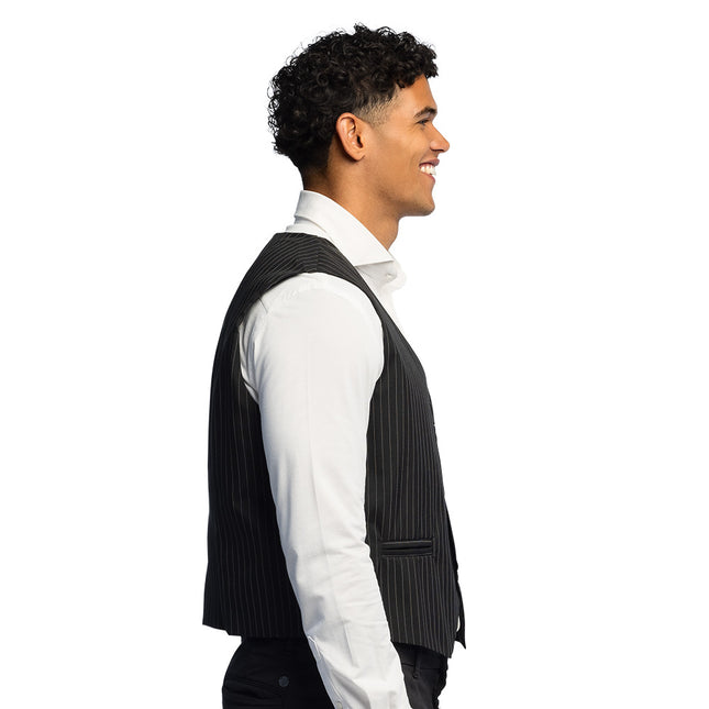 Gilet gessato nero (L/XL)