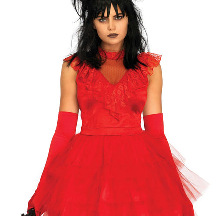 Abito Beetlejuice Rosso Donna Leg Avenue