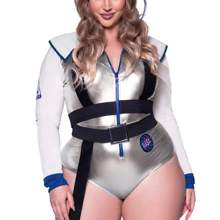 Tuta da astronauta Bianco Argento Donna Body Avenue Leg