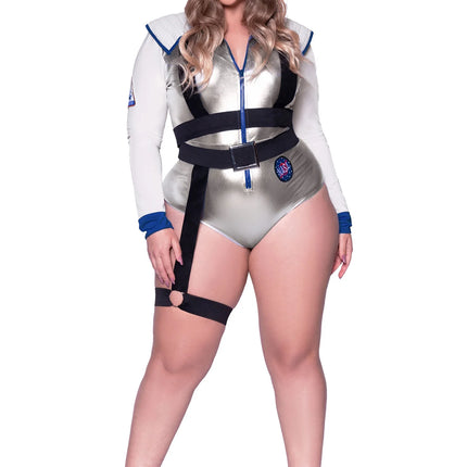 Tuta da astronauta Bianco Argento Donna Body Avenue Leg