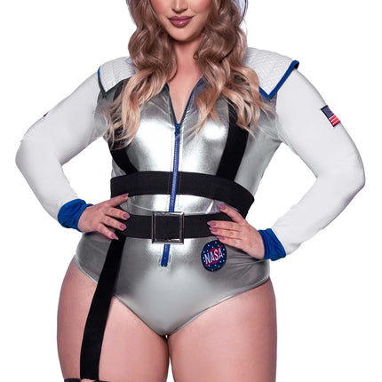 Tuta da astronauta Bianco Argento Donna Body Avenue Leg