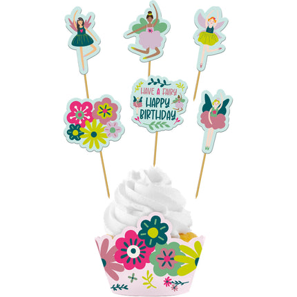 Cupcake Toppers Ballerina con stampi 12 pezzi