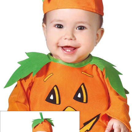 Costume di Halloween da zucca per bambino arancione