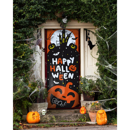 Tenda per porta 'Happy Halloween' - Halloween BoOo! - 215 x 80 cm