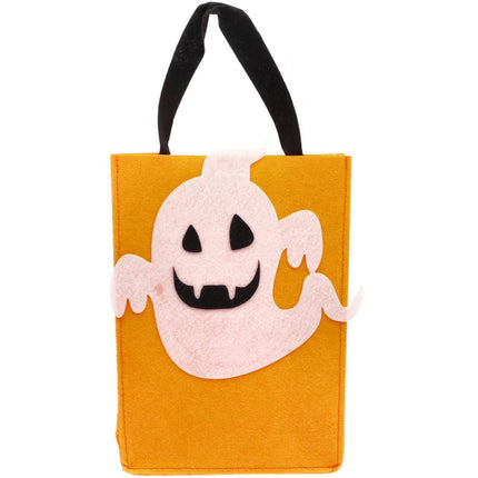 Borsa per dolcetto o scherzetto Fantasma di feltro - Halloween BoOo! - 27x20x10 cm
