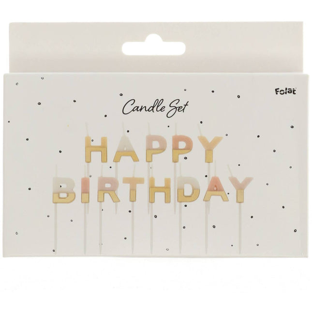 Candele colorate di buon compleanno pastello
