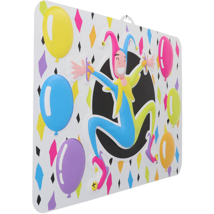 Cartello per porta Arlecchino 3D Multicolore - 52x38cm