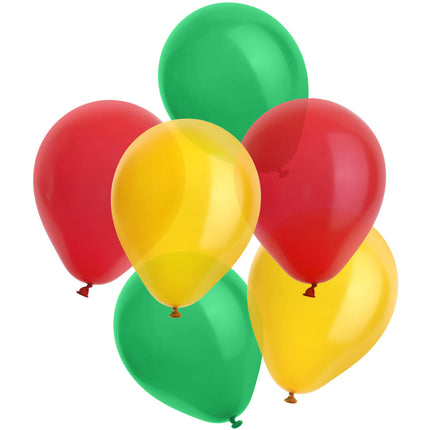 Palloncini Rosso-Giallo-Verde 30cm - 6 pezzi
