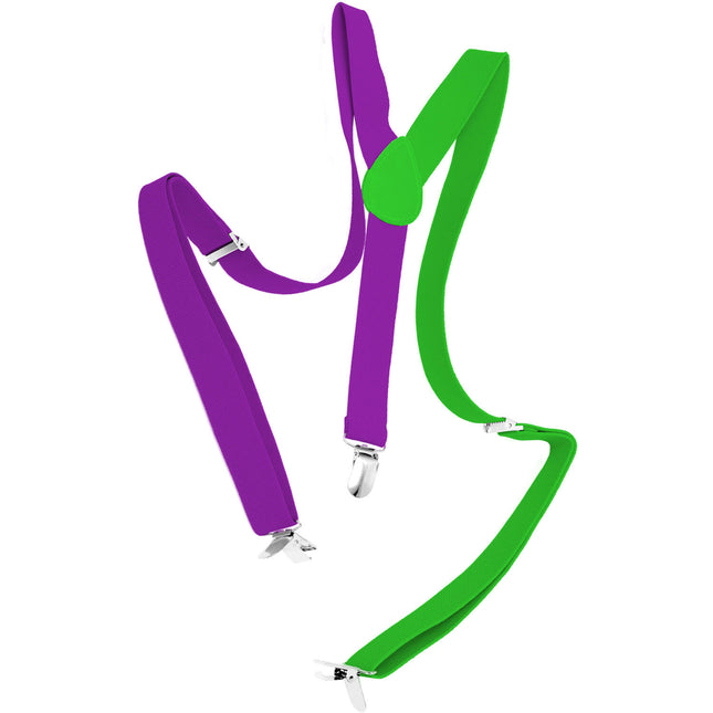 Bretelle Colourblock viola/verde