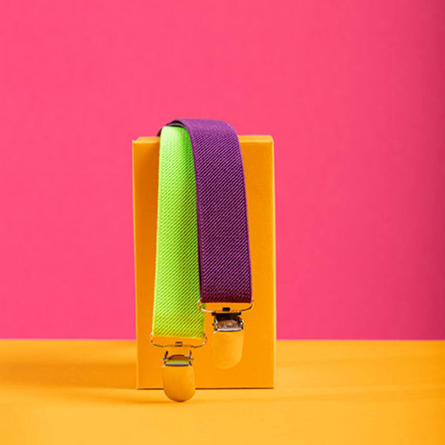 Bretelle Colourblock viola/verde