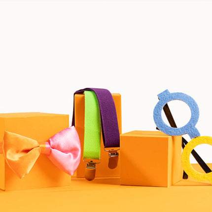 Bretelle Colourblock viola/verde