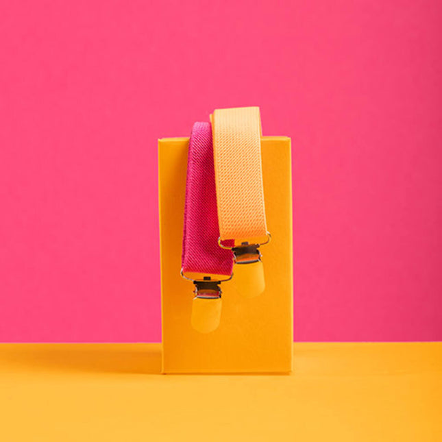 Bretelle Colourblock Arancione/Rosa