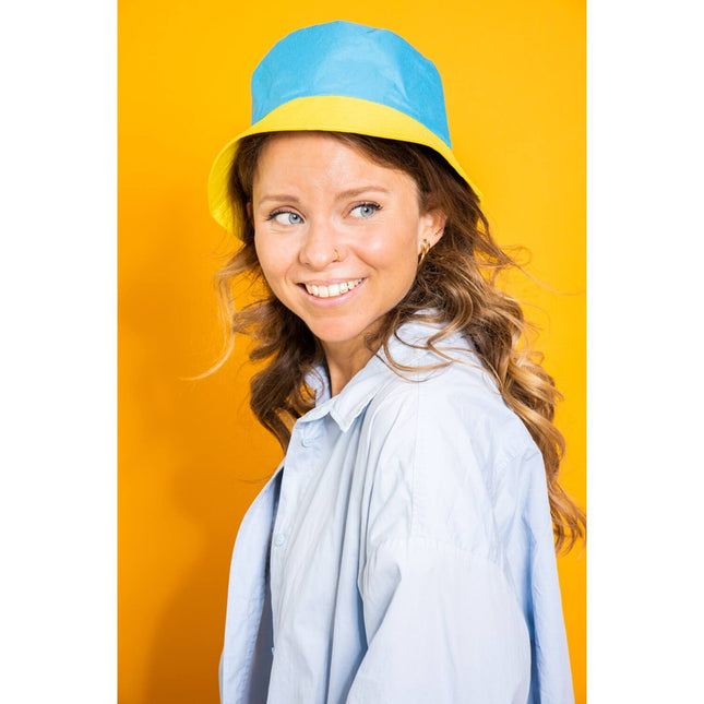 Cappello da pescatore Colorblock Blu/Giallo