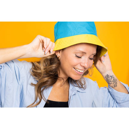 Cappello da pescatore Colorblock Blu/Giallo