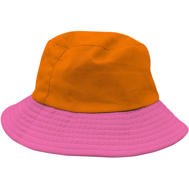 Cappello da pescatore Colorblock Arancione/Rosa