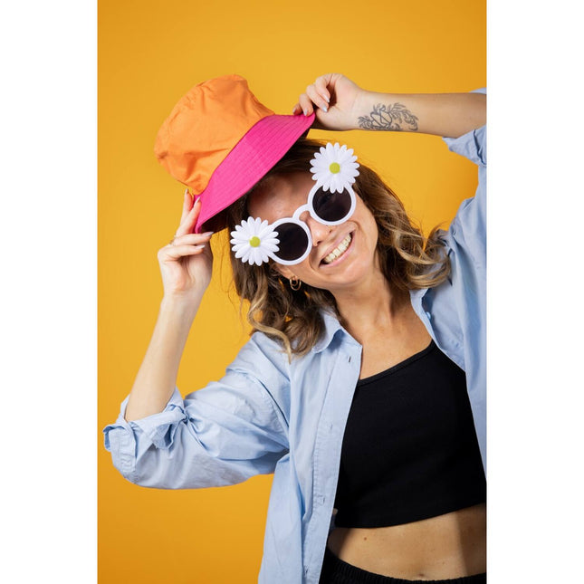 Cappello da pescatore Colorblock Arancione/Rosa