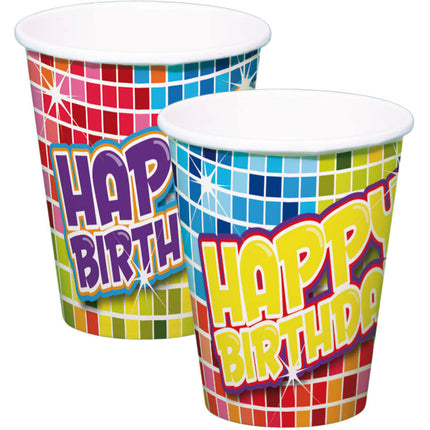Bicchieri di carta - Blocchi di compleanno 250 ml - 6 pezzi